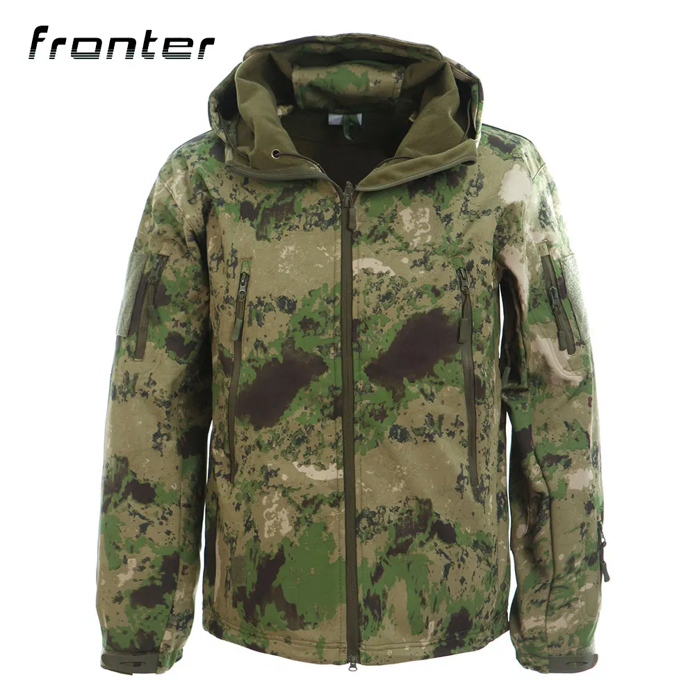 Veste imperméable de chasse en plein air Softshell avec doublure polaire Veste pour hommes