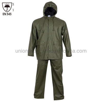 Combinaison de pluie personnalisée FR343, vêtements de pluie imperméables pour hommes, veste en PU, pantalons, vêtements, manteau de pluie en PVC