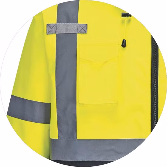 Veste de sécurité classique imperméable, imperméable, coupe-vent et respirante pour homme, haute visibilité, réfléchissante, populaire pour l'hiver, vêtements de travail