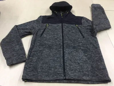 Sweat-shirt d'extérieur mélangé coupe-vent, vêtements de sport à capuche