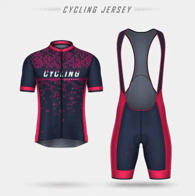 Fabricant chinois d'impression par sublimation personnalisée Ropa De Ciclismo, ensemble de maillots de vélo avec nom d'équipe personnalisé et logo imprimé