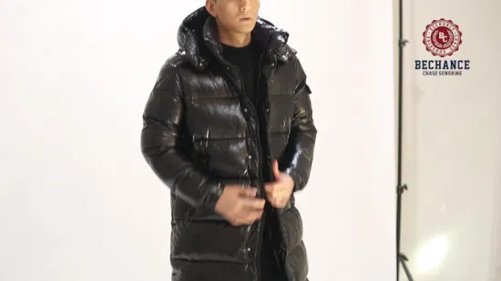 Plus la taille de la mode décontractée capuche Big Tall manteaux pour hommes d'hiver froid Street Wear manteau long pour l'homme